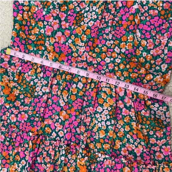 J. Crew Floral Tiered Dress. It is very flattering and comfortable. - Picture 2 of 6
